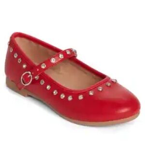 Steve Madden Red Dress Shoes with Silver Studs size 13. New in box